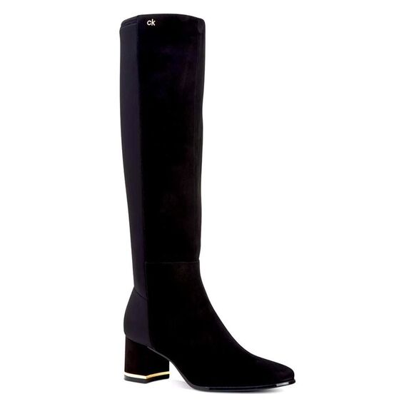 CALVIN KLEIN FREEDA KNEE HIGH BOOTS 9.5 WIDE CALF - Picture 1 of 14